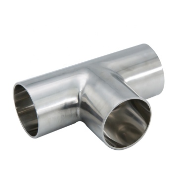 1 Inch to 12 Inch Food Grade Sanitary Stainless Steel SS316L SS304 SMS Clamped Equal Tee