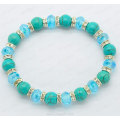 Bracelet de perles rondes turquoise 8MM