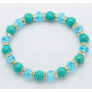 8MM round beads turquoise bracelet