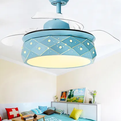 bedroom decor led ceiling fans with lights remote control restaurant invisible dining room ceiling fan light luminaire suspensio