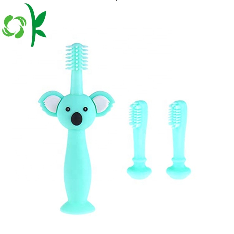 BPA Free Silicone Toddler Toothbrushes Infant Training Brush