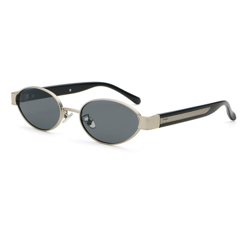Wholesale Oval Metal and PC Sunglasses