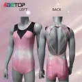 Gradiente spandex sem mangas de ginástica de ginástica para mulheres