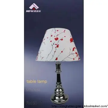 ceramic flower and fabric cover modern tablelamp
