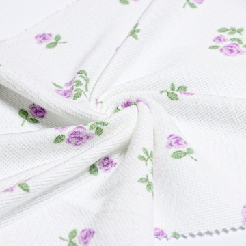 Digital Print Brushed Waffle Knitted Fabric for Garment
