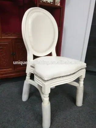 Wholesale Luxury White Wooden Design Louis XV Chair Used Dining Chair