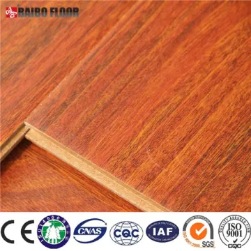 Waxed HDF easy lock wooden laminated flooring