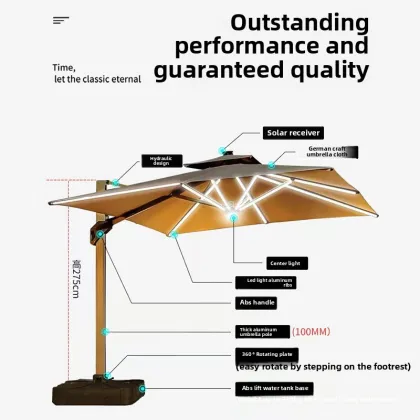 Rome solar outdoor umbrella