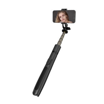 Çok fonksiyonlu takviyeli alüminyum alaşımlı bluetooth tripod selfie çubuğu