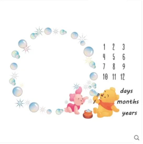 Baby Monthly Milestone Blanket Boy and Girl . Unisex Photo Blanket For Newborn Personalized Growth Chart Blanket