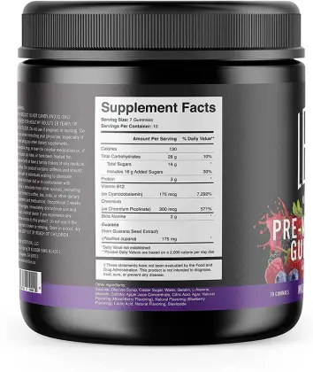 OEM/ODM Pre Workout Gummies Mixed Berry Vitamin B12