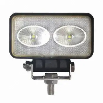 2-piece LED work light, 10W power and long range spread beam