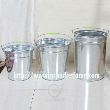 homeware small zinc bucket with handle