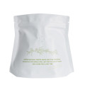 sacchetti di sacchetti con chiusura lampo per caffè stand up bianco compostabili