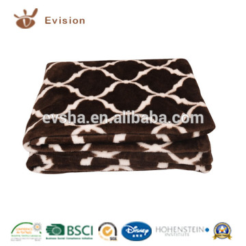 2015 NEW Microfiber Flannel Fleece Blanket With Burn-Out Crystal Design