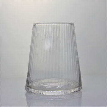 Premium Crystal Round Ribbed Εξατομικευμένο γυαλί ουίσκι