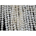 lots of 10 strands 6*6-8mm white genuine fresh water pearl wholesale