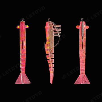 OEM Artificial Soft Plastic Shrimp Lure 85mm/8g for Sea Bass Fishing