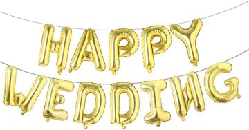 Golden wedding happy banner
