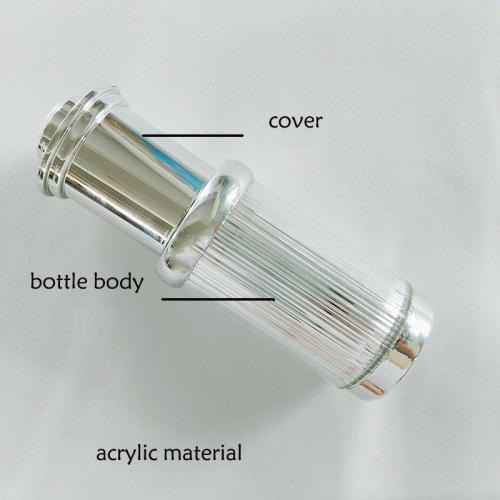 Kosmetiska flaskor är indelade i akrylvakuumflaskor
