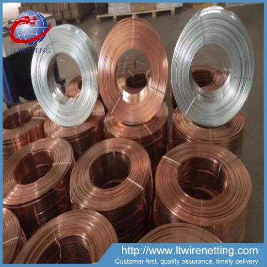 hot sale Box Flat stitching wire Galvanized or plastic copper coated thin wire