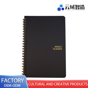 Planejador semanal elegante com capa em espiral