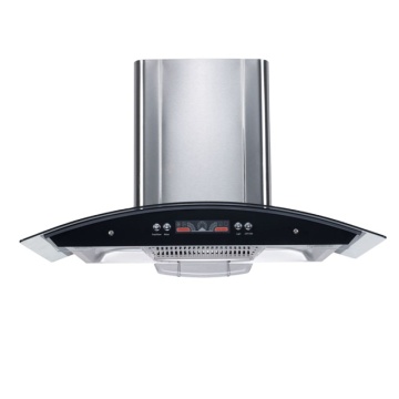Stainless Steel 90cm Wall-Mounted Kitchen Chimney Hood with Fan