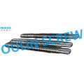 55mm Double Parallel Screw Barrel for PVC Sheet/ Profile/ Pipe/ Pellets