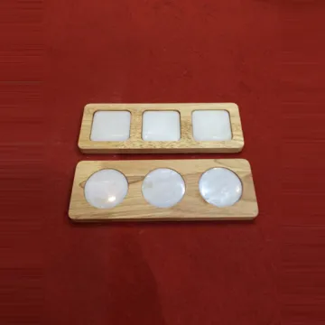 White Marble + Wood Cheese Board