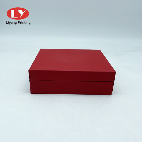 Caja roja de regalo de lápiz labial de logotipo plateado personalizado