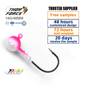 Thorforce OEM/ODM 14G Carbon Steel Hook Accessory Soft Soft Bait لصيد المياه العذبة