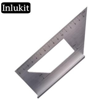 Aluminium Alloy Wooden Square Multifungsi Penguasa dengan pengukur 45 ° dan 90 °