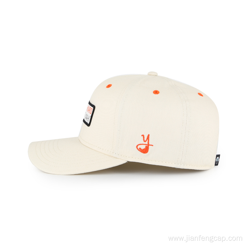 Woven label cotton twill baseball cap