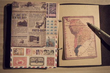 10 Pcs Vintage Paper Stamp Stickers Photos Decor Props For DIY Album Accessories Scrapbooking Photo Album