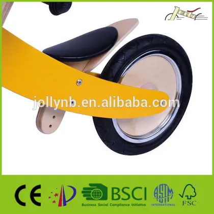 Banana 12" Wooden Bicycles Cross and Children Balance Bikes