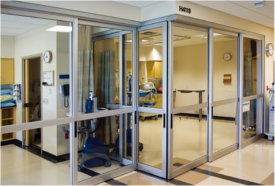 Interior Glass Door System for Hospitals 