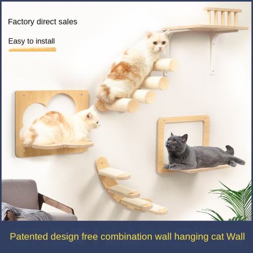 Solid Wood Wall-Mounted Cat Tree DIY