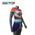 Uniformes de torcida de torcida de tecido metálico personalizado