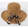 Mesdames Crochet Hat avec bowknot coloré