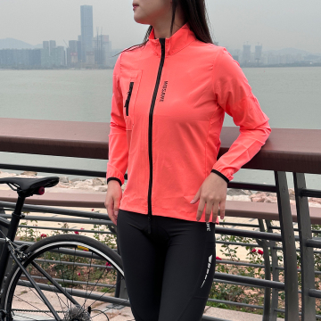 WOSAWE Ready-to-Ship Women's Cycling Windproof Jackets with Rear Mesh Fabric