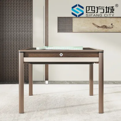 Modern Mahjong Machine with Elegant Wood Design