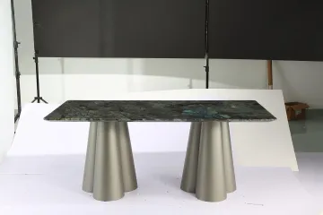 Stainless Steel Marble Dining Table