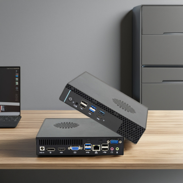High-Performance Mini PC with 12th Gen Intel Core i3/i5/i7, 9 USB Type-C Ports, and DDR4 RAM - Sharerdp Custom T200 H610 12V/19V Mini Office PC