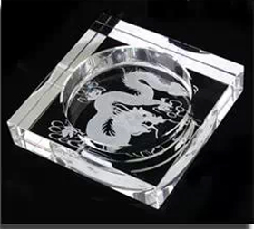 2014 Hot Engraving Crystal Glass Ashtray for Home&Office Decoration (JD-CA-810)