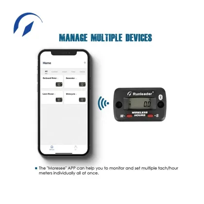 Wireless Motorcycle Digital Tachometer and Hour Meter with Vibration Technology