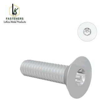 Плоскія шрубы з патаемнай галоўкай з нержавеючай сталі, устойлівыя да ўмяшання