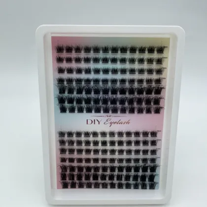 168 bundles thick fluffy cluster eyelash extension