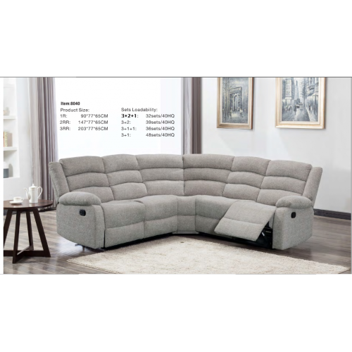 Lazy Boy Linen Fabric Recliner Sofa Grey Color Fabric Recliner Chair for Living Room Factory