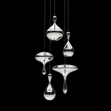 Irregular Glass Hanging Lamp: Modern LED Bedside and Kitchen Island Pendant Light