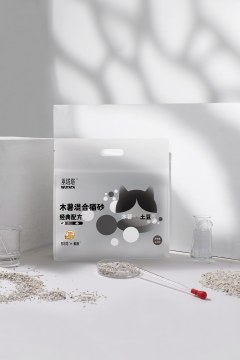 30% cassava tofu mixed with cat litter